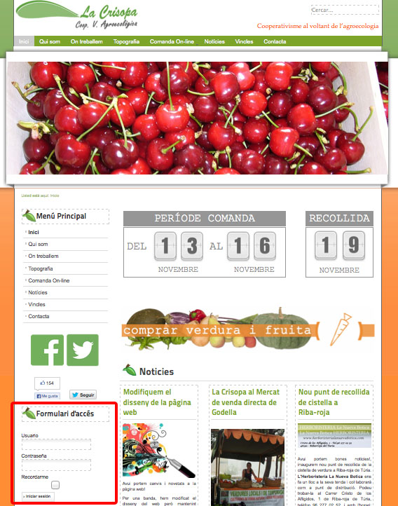 Manual compra online verdura ecològica Camp de Túria